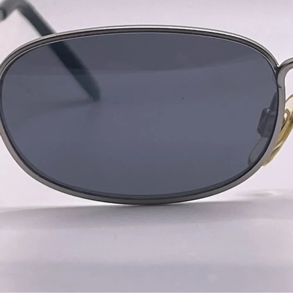 Hipster Small Oval Sunglasses Silver Frame with Gray Lenses